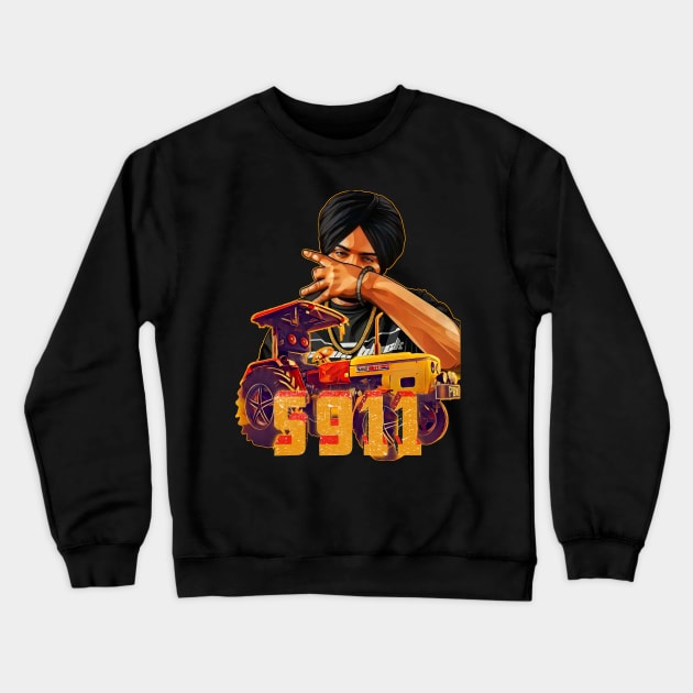 Sidhu Moose Wala x 5911 Tractor Crewneck Sweatshirt by ShoppyBubble